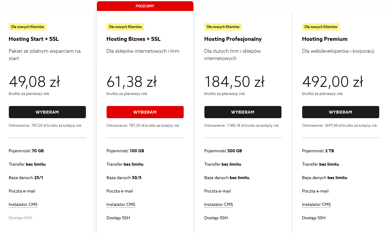 Oferta hostingu home.pl na rok 2025
